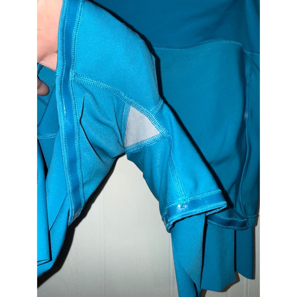 Athleta Ace Tennis Skort 15.5 Blue Teal Pleated Athletic Golf Skirt Large - Picture 11 of 12